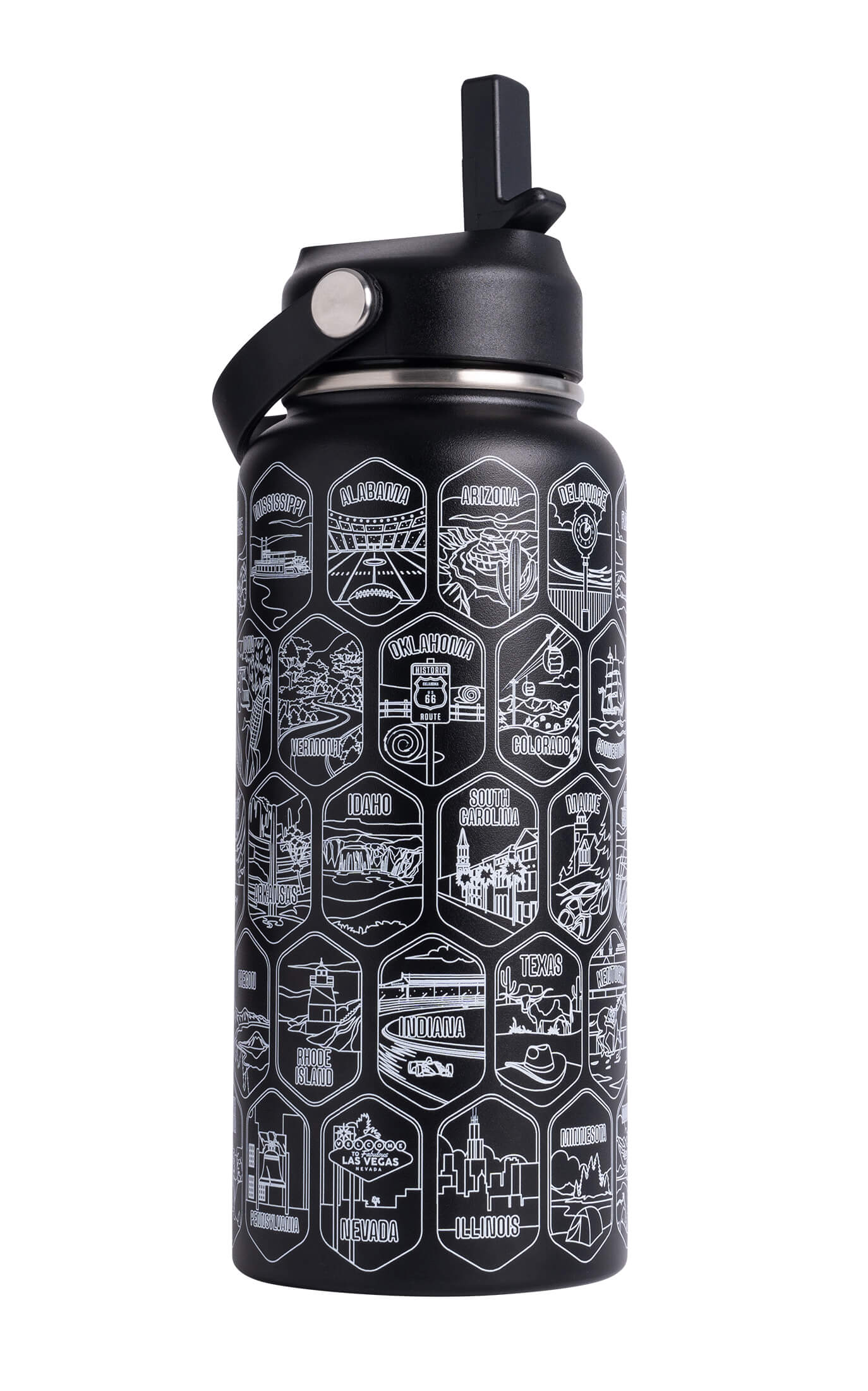 Lets Wander™ 50 States Of The USA Water Bottle + Stickers - Image 14
