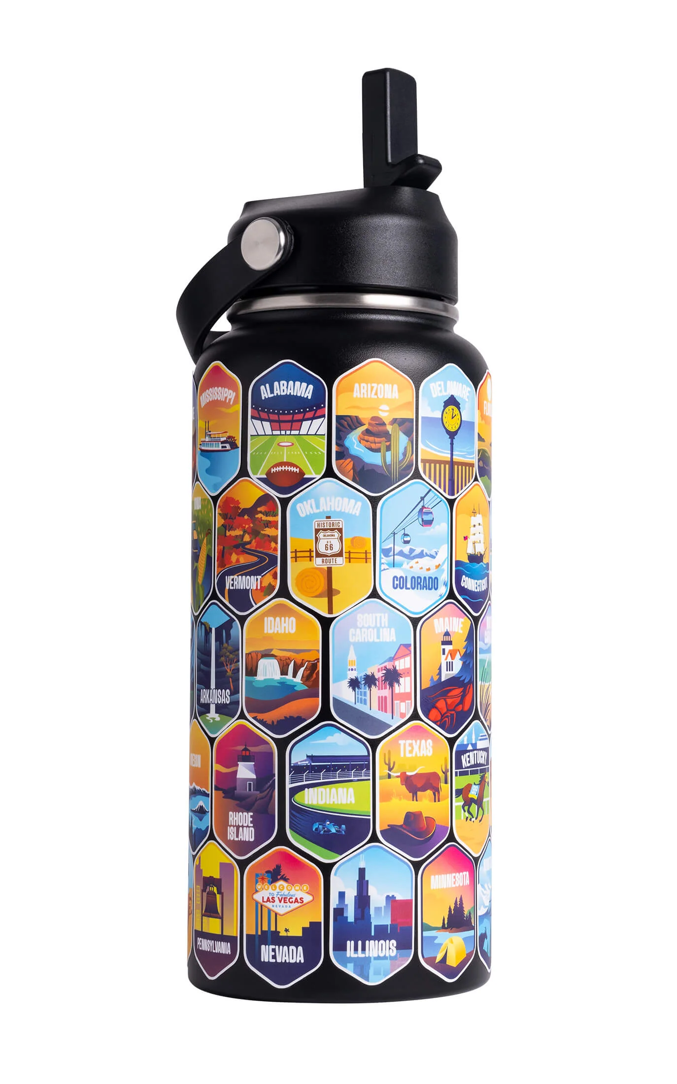 Lets Wander™ 50 States Of The USA Water Bottle + Stickers - Image 18