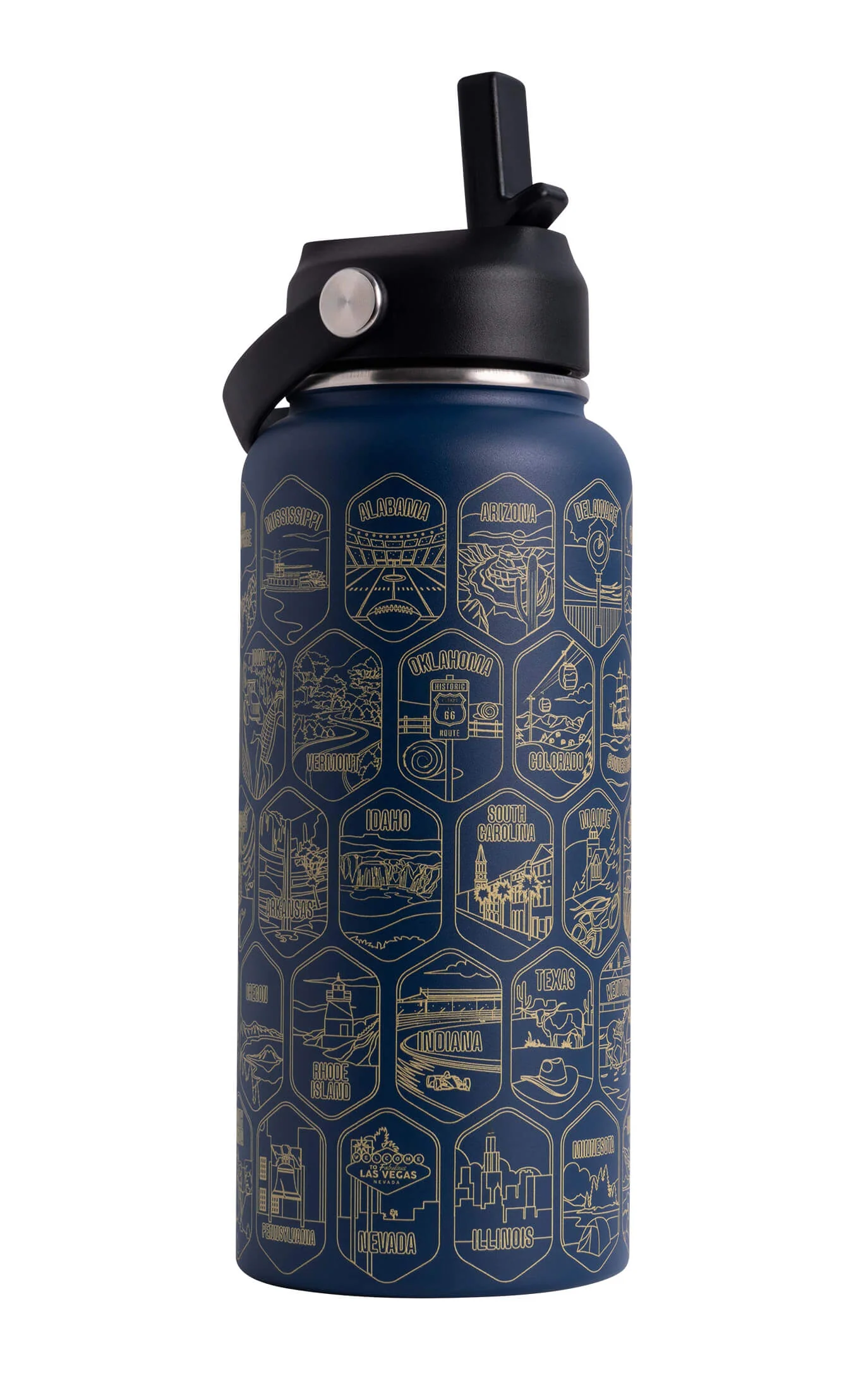 Lets Wander™ 50 States Of The USA Water Bottle + Stickers - Image 23