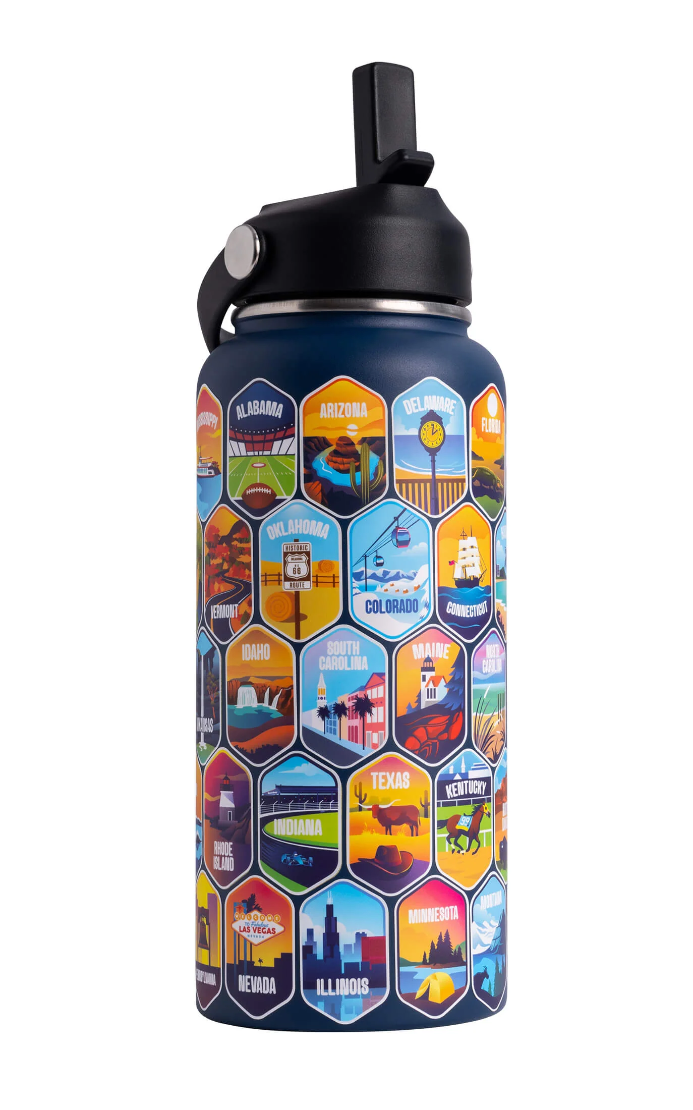 Lets Wander™ 50 States Of The USA Water Bottle + Stickers - Image 27