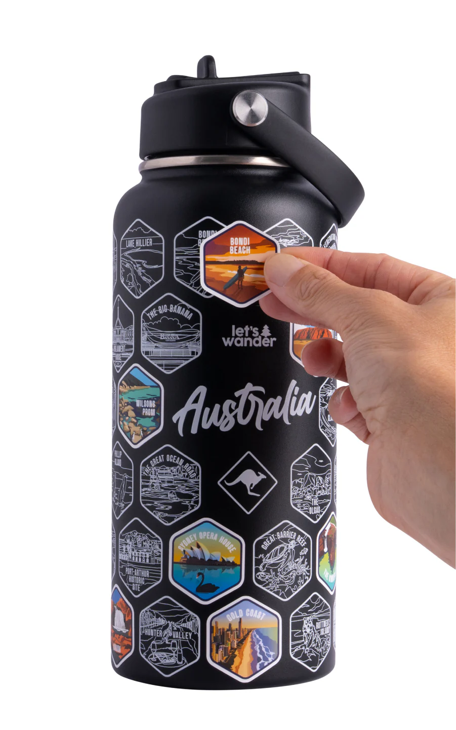 Australia Water Bottle + Sticker Set - Image 6