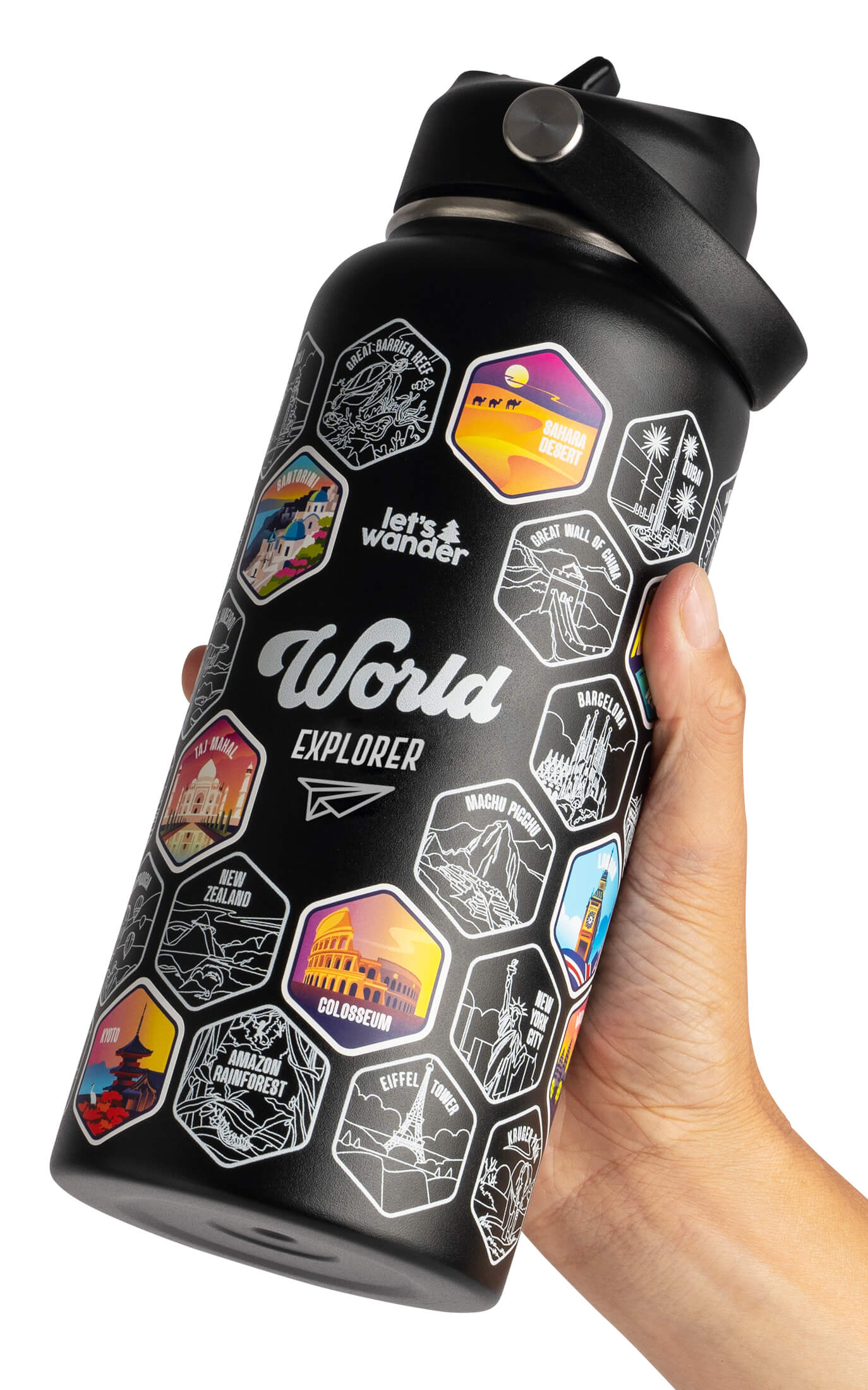 Lets Wander™ World Explorer Water Bottle + Sticker Set - Image 22