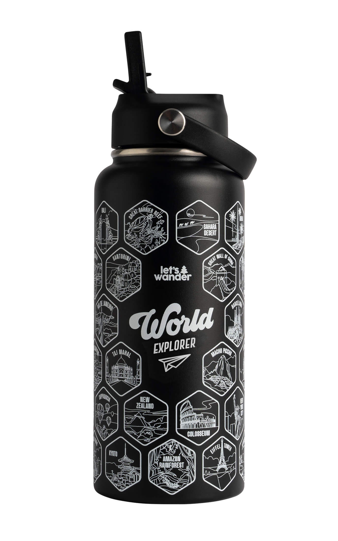 Lets Wander™ World Explorer Water Bottle + Sticker Set - Image 24