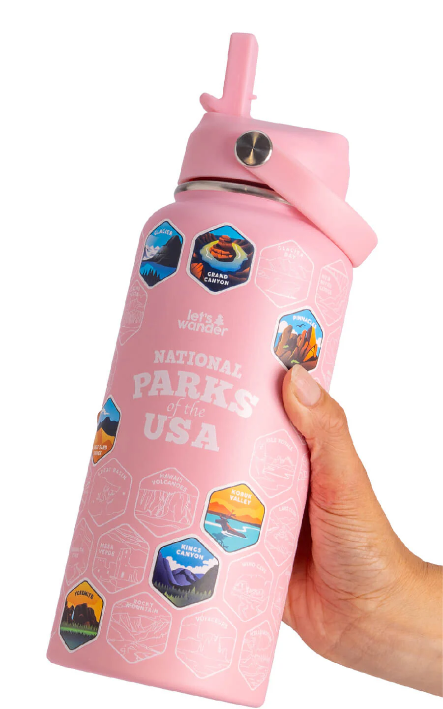 Lets Wander™ National Parks Water Bottle + Stickers - Image 33