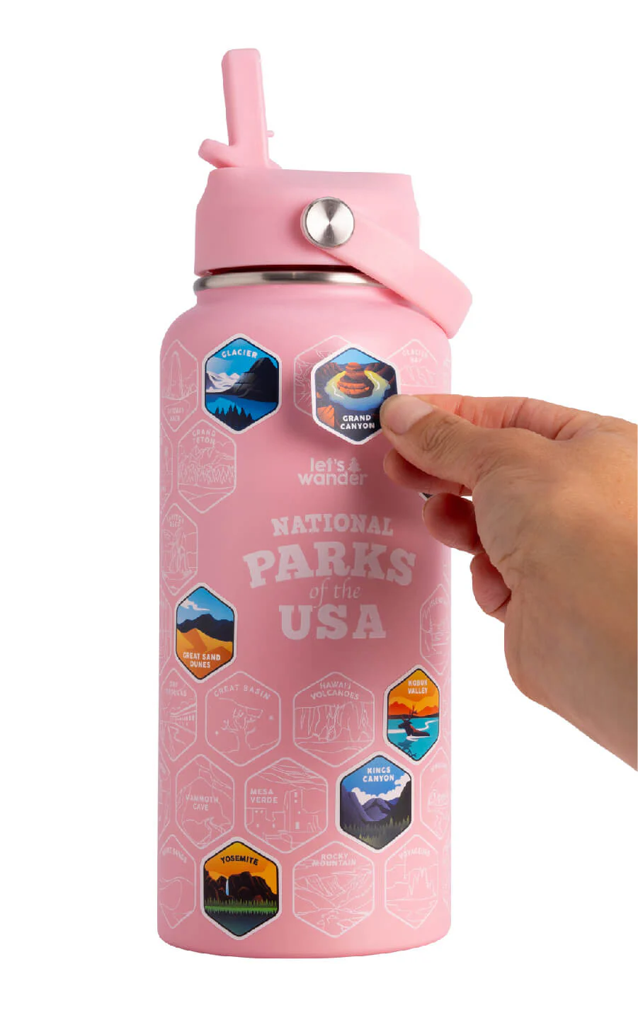 Lets Wander™ National Parks Water Bottle + Stickers - Image 34