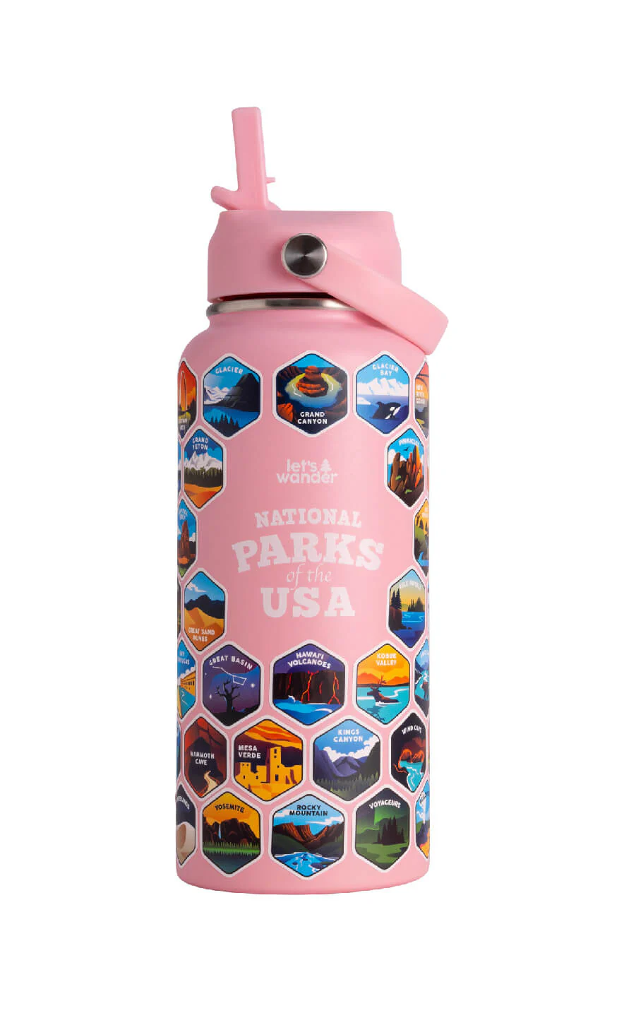 Lets Wander™ National Parks Water Bottle + Stickers - Image 36